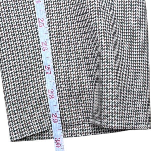 LAFAYETTE 148 New York Brown Houndstooth MANHATTAN Pants - Picture 9 of 10